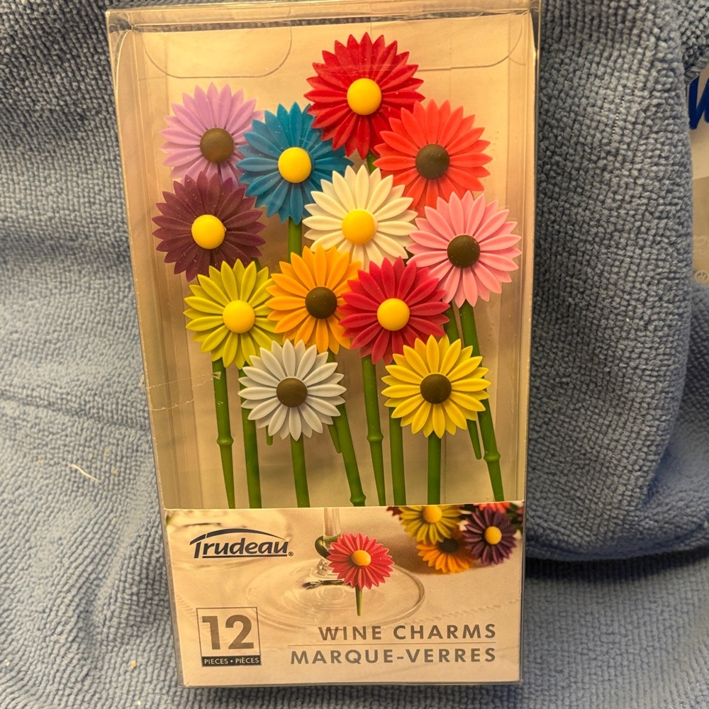 RUDE Vibrant Flower Wine Charms Set